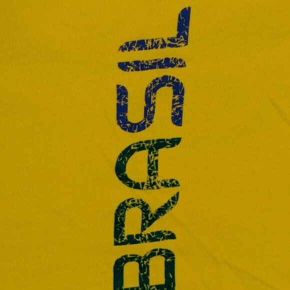 Adidas  Mens Medium Tee Shirt Yellow Licensed 2006 World Cup Team Brasil Top - Picture 6 of 13